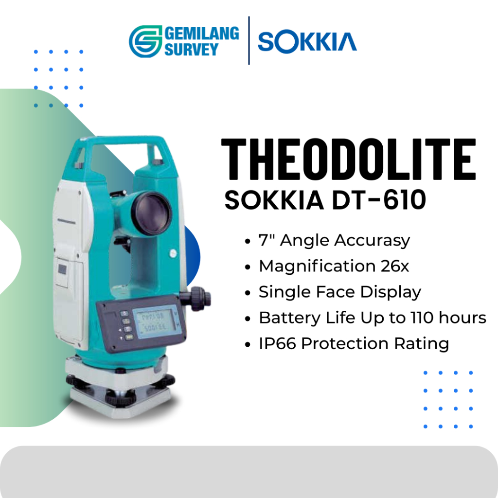 Digital Theodolite Sokkia DT 610 Second Mulus