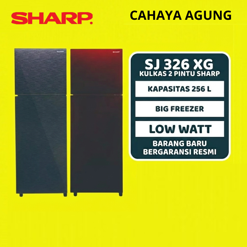 SHARP KULKAS 2 PINTU SJ-246XG / SJ-326 XG MR / MS / SJ 246 XG / SJ 326 XG LEMARI ES SJ246XG