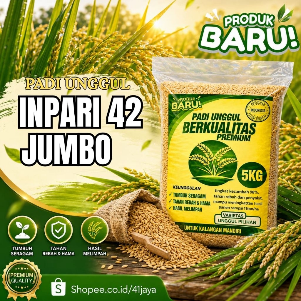 BENIH PADI UNGGUL INPARI 42 JUMBO PREMIUM 5kg
