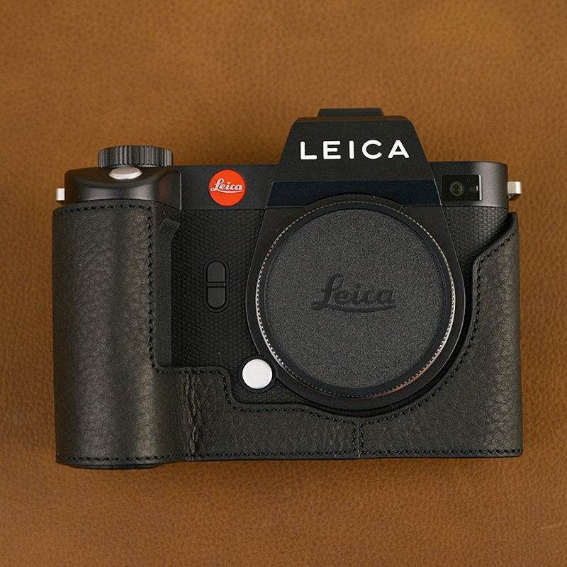 Leather Camera Case Half Body For Leica SL2 SL2-S
