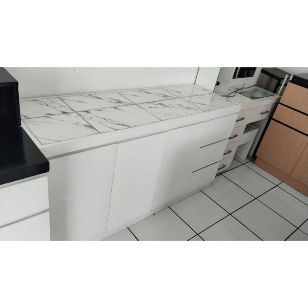 kitchen set bawah 180x50x80 top table keramik