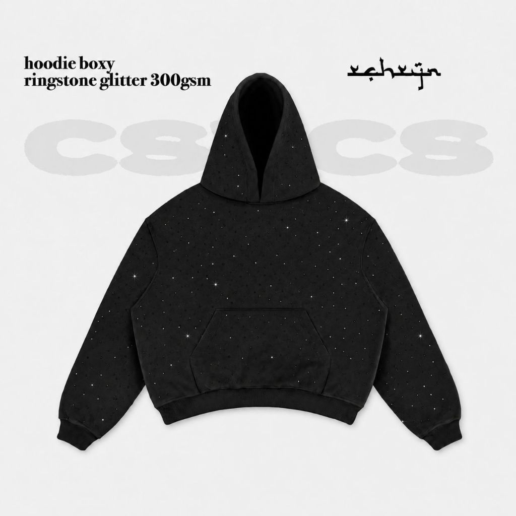Ariona - Hoodie boxy ringstone full 300gsm