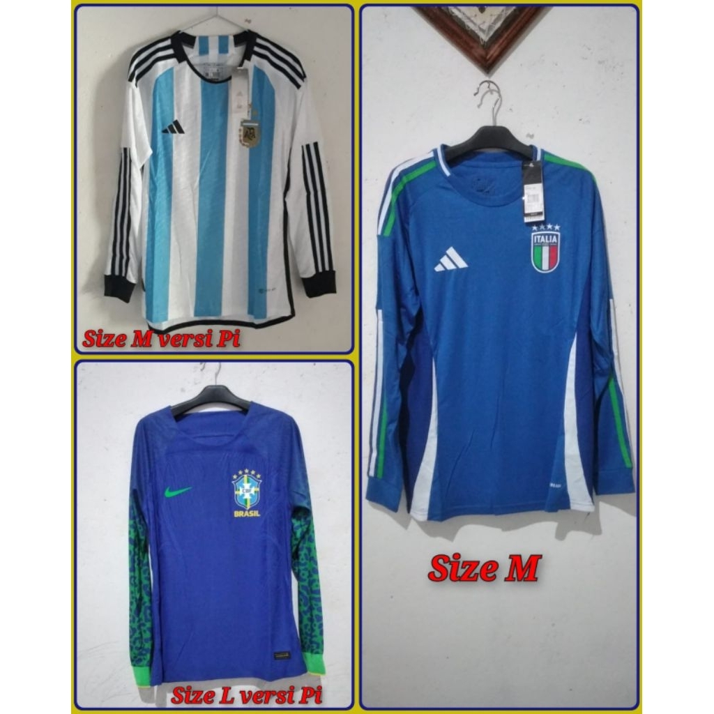 jersey brasil away WC 2022 (player isue) dan jersey italia home 2024