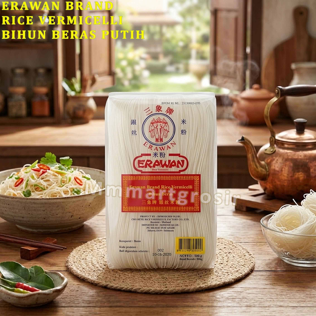 Erawan Bihun / Rice Vermicelli / Bihun Beras Putih / 500gr