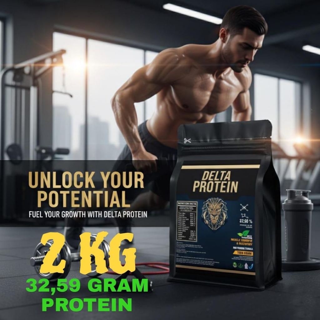 WHEY PROTEIN {BUBUK KEDELAI DELTA PROTEIN 2 KG ( 100% KEDELAI )}
