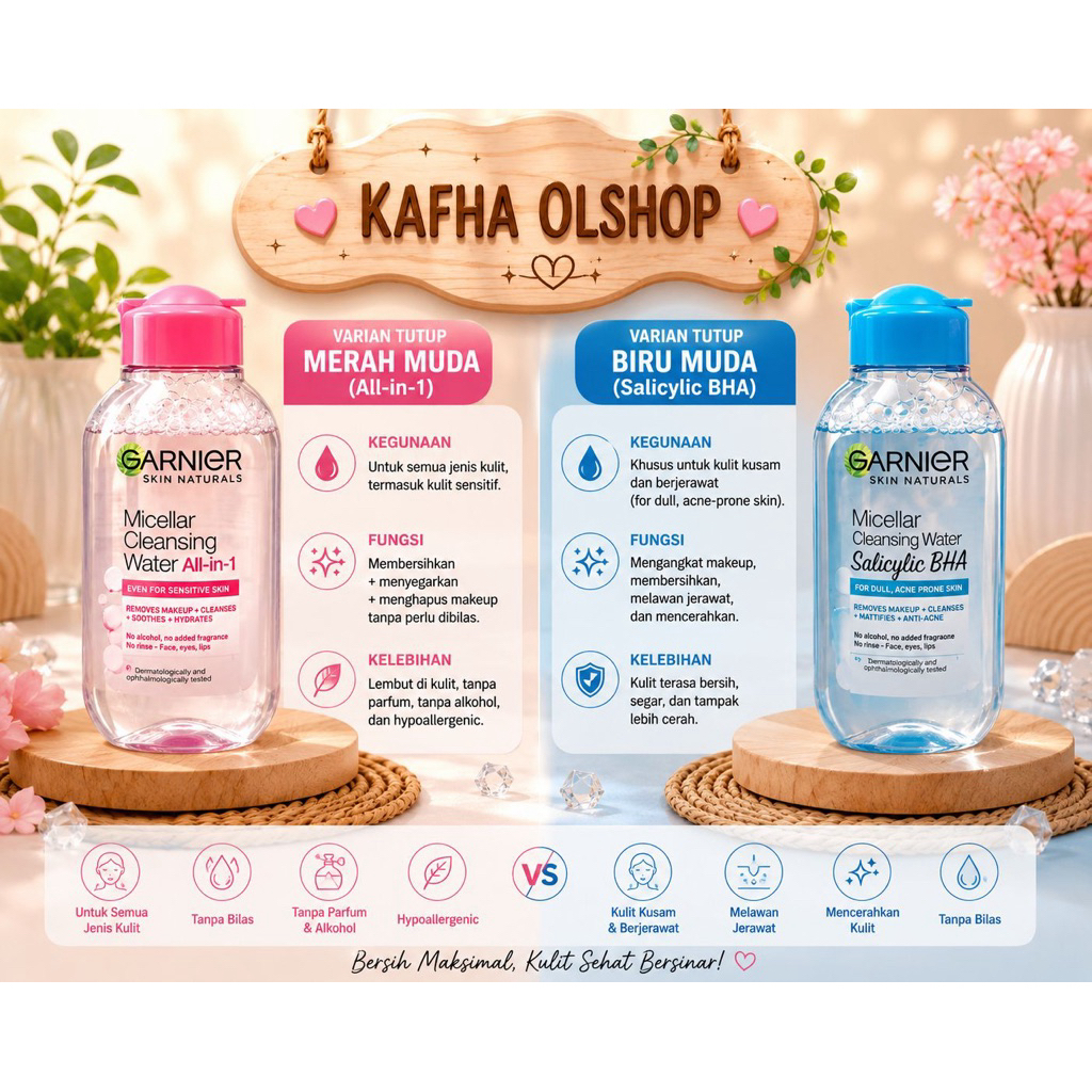 KG Garnier Micellar Water Series 125ml | Make up Remover