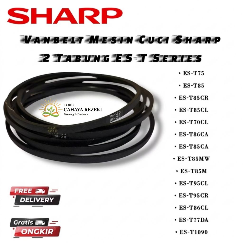 Vanbelt / V Belt SHARP ES-T75 85 85CR 85CL 70CL 86CA 85MW 85M 95CL 95CR 86CL 77DA 1090 Vanbelt Mesin