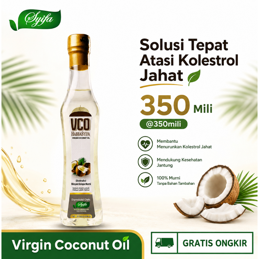 VCO Virgin Coconut Oil | Minyak Kelapa Murni VCO 350 ml | VCO