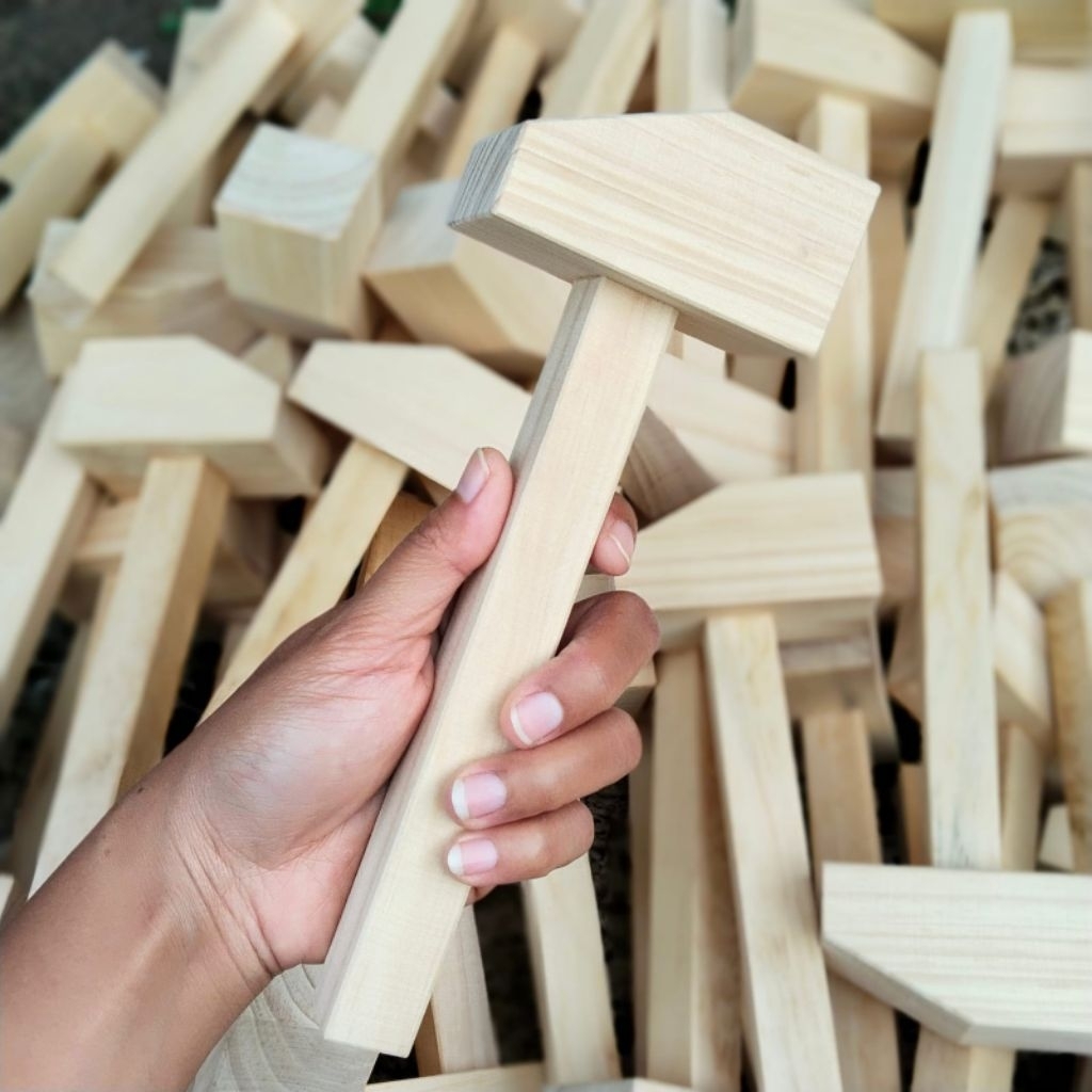 Palu Hammer Ecoprint Kayu Natural