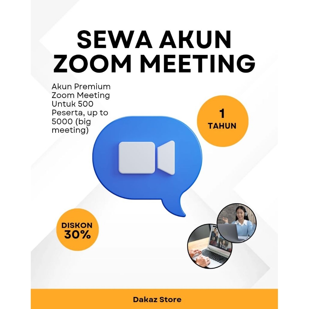 Akun Zoom Meeting 500 Peserta up to 5000