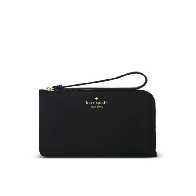 KATE SPADE Lucy medium l-zip wallet textured patent leather
