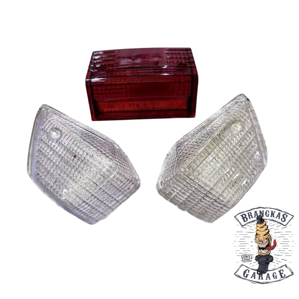 Mika Stoplamp Suzuki RC100 / RC 100 Jet Cooled Lampu Belakang Mika Stop Rem RC100 Merah putih