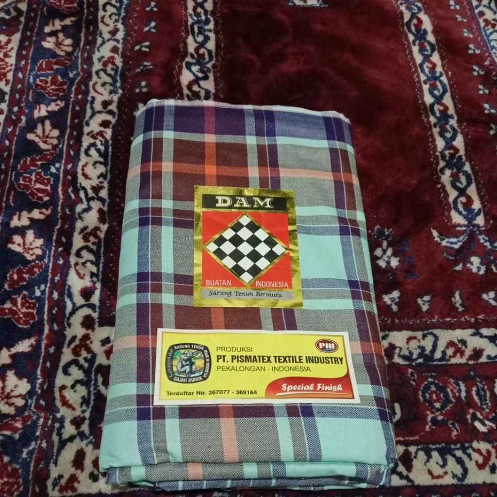 Sarung jadul DAM by PISMATEX (baru)bercap sablon,motif KBS tosca limited
