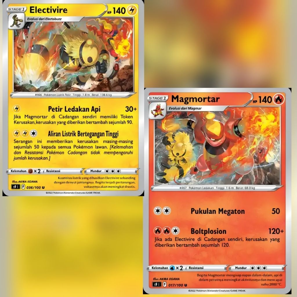 Tcg Set Pokemon Magmortar & Electivire 2022 BS