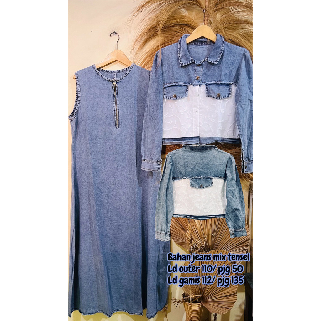 gamis dan Midi jeans Z@r@ VIRAL