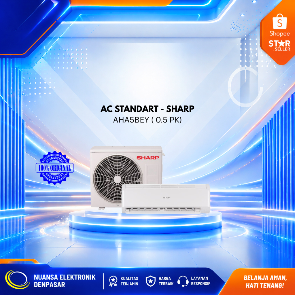 AC SHARP AHA5BEY2 Split Standard 0.5 PK - NUANSA ELEKTRONIK DENPASAR
