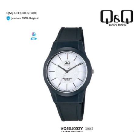 Jam Tangan Q&Q VQ50 Original Wanita Analog Rubber Tali Karet Cewek QQ Water Resist Watch