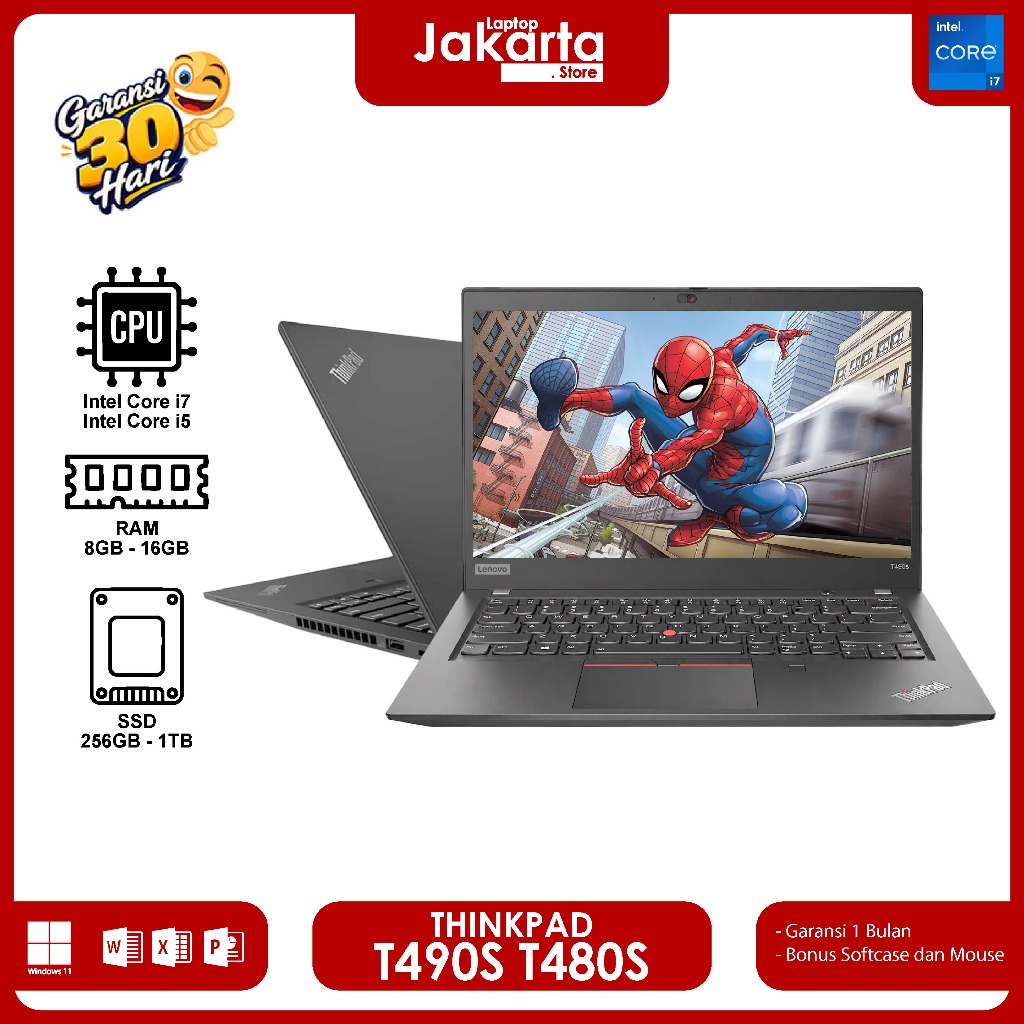 LENOVO THINKPAD T480 T480S T490 T490S INTEL CORE I7 | I5 RAM 16GB SSD MURAH BERGARANSI