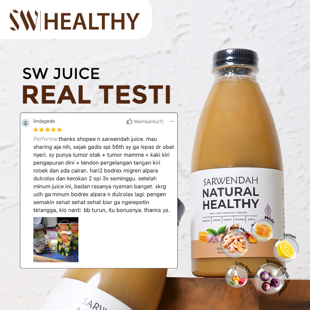 Sarwendah Juice (Juice 350ml) Sarwendah Juice Bawang Putih Tunggal 1 Botol 350ml
