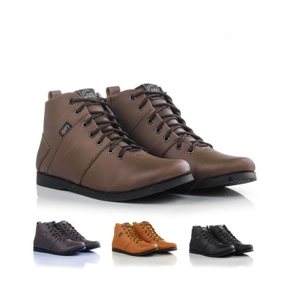 Eiger - Sepatu Kasual Pria High Semi Kulit Nyaman Dikaki Resleting Kenzi