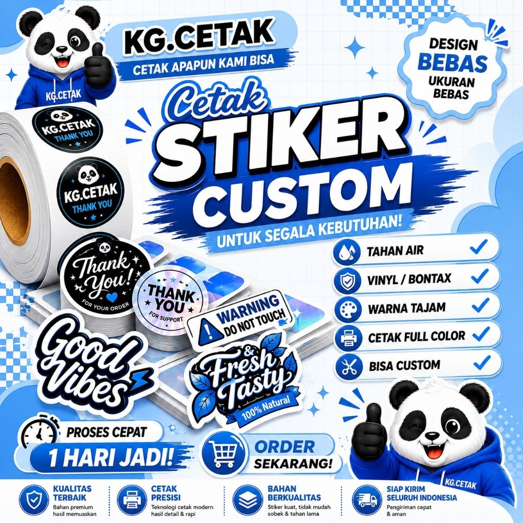 CETAK STICKER A3+/CETAK STICKER VINYL/CETAK STICKER BONTAK/CETAK STICKER TRANSPARANT