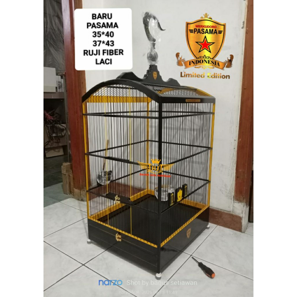 sangkar pasama Ruji fiber model Laci GOJEK