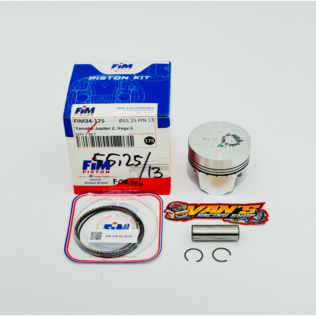 PISTON 55,25 MM PEN 13 FORGED FIM DOME MENTAH PESTON SEHER FORGING FORGET 5525 55 25 JUPITER Z 110 5