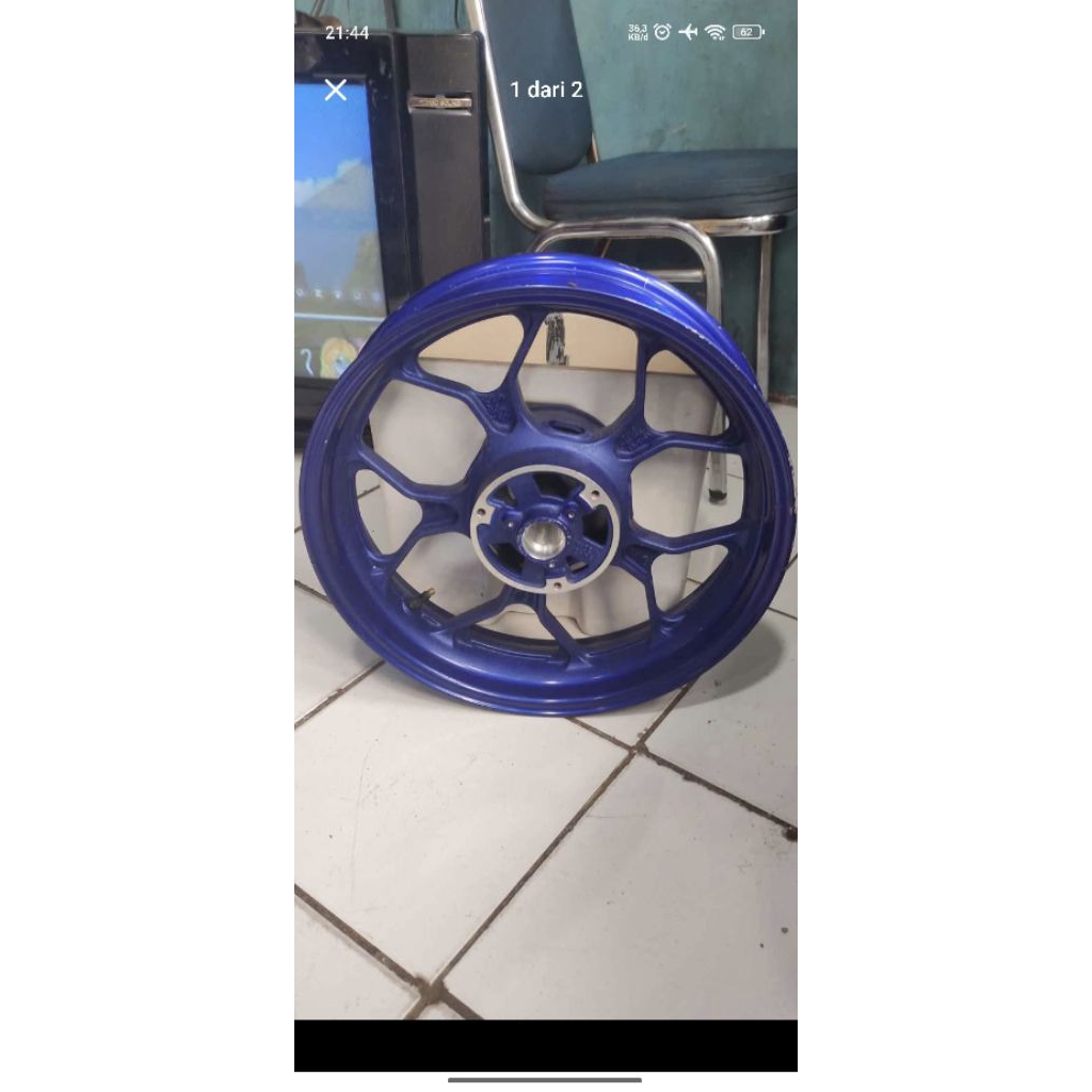 VELG BELAKANG YAMAHA R25 ABS BIRU ORIGINAL YAMAHA BEKAS SEKEN