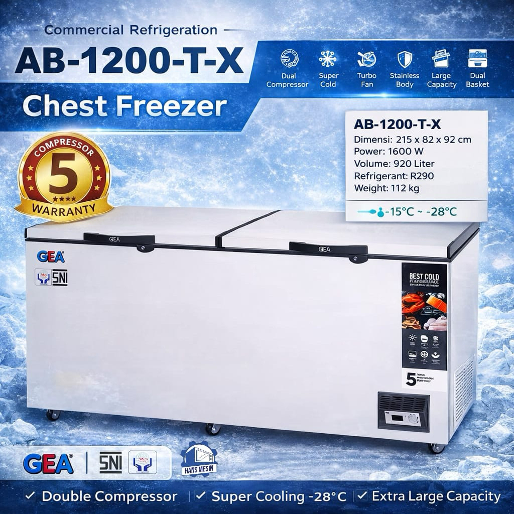 GEA FREEZER BOX 1050 LITER / BOX PENDINGIN 1050 LITER AB1200TX