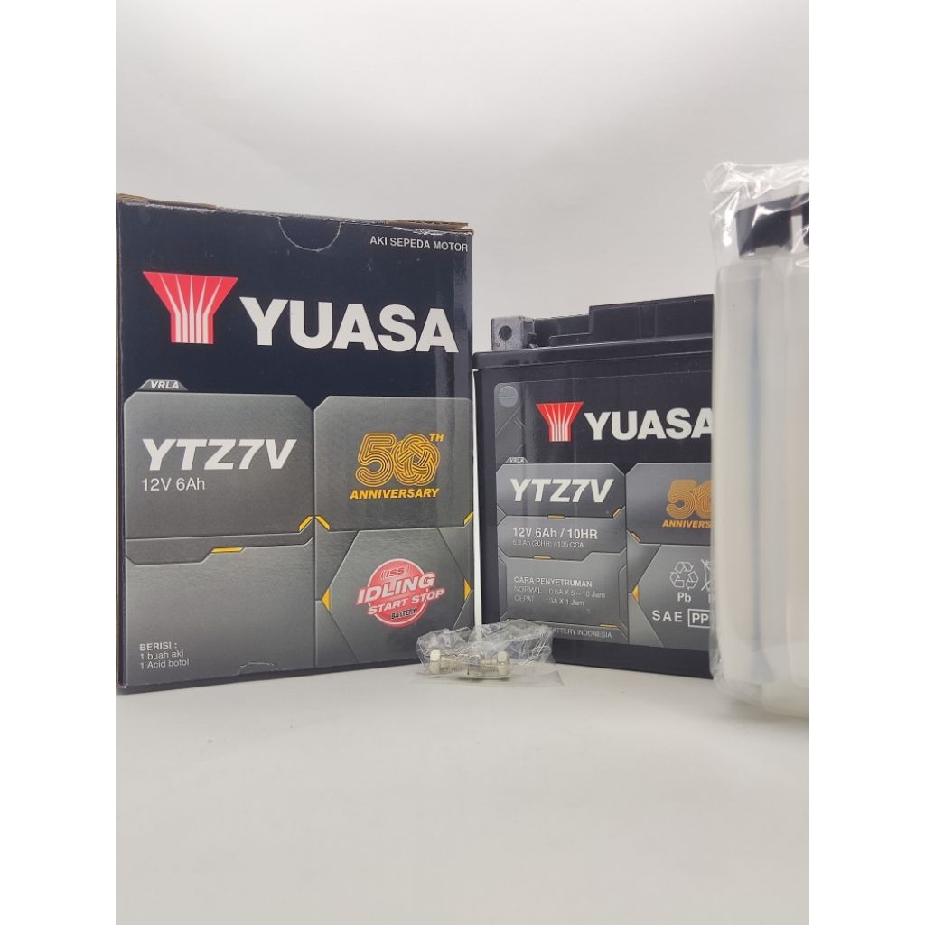 AKI YUASA YTZ7V 7A 12V AKI NMAX OLD AKI AEROX OLD AKI LEXI 125 AKI VESPA MATIC AKI VARIO 150 AKI VAR