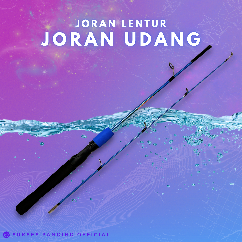 Joran Pancing Udang Sambung Dua Lentur Fiber