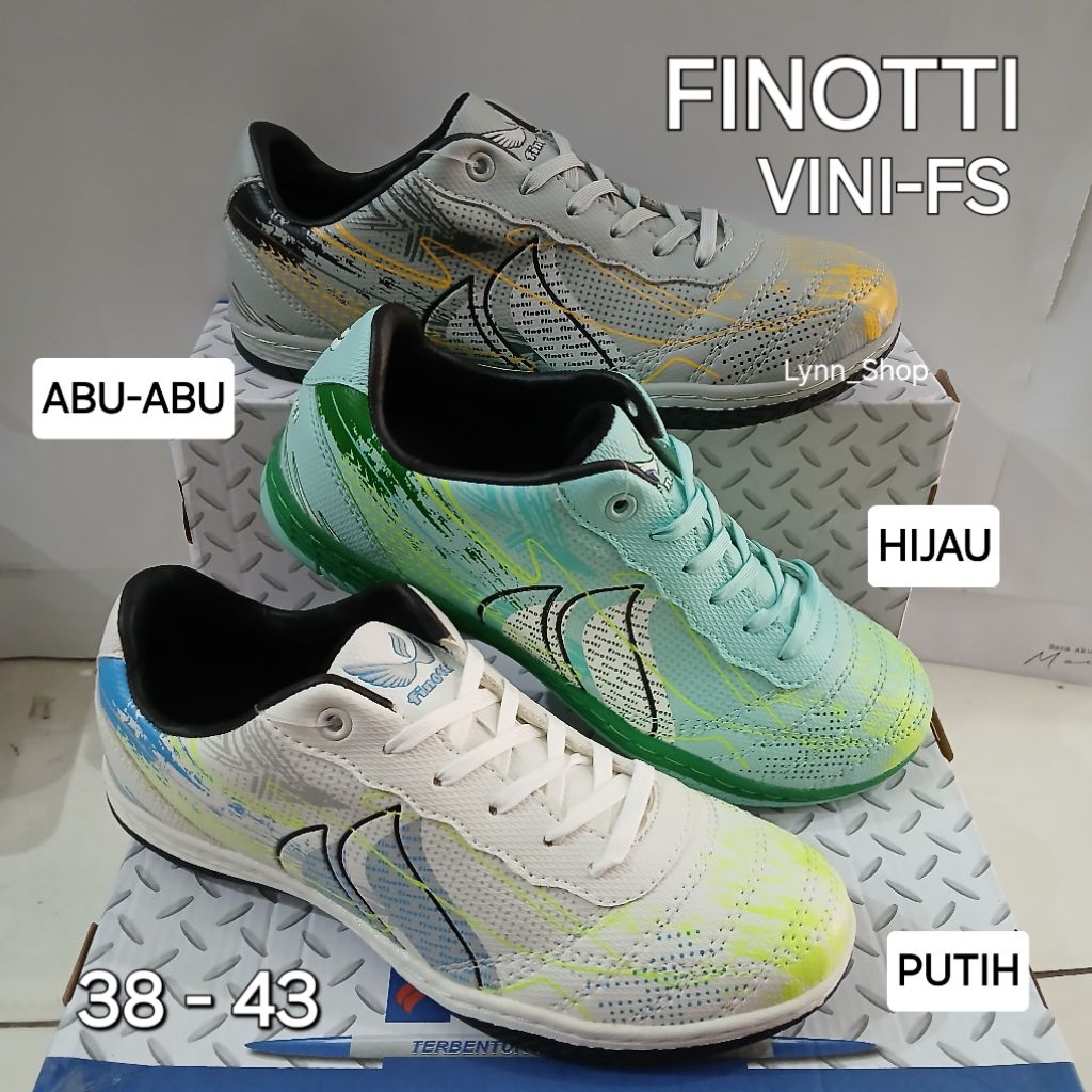 FINOTTI VINI-FS DAN LOPEZ-FS #New Sepatu Futsal Finotti 38-43 100% ORI