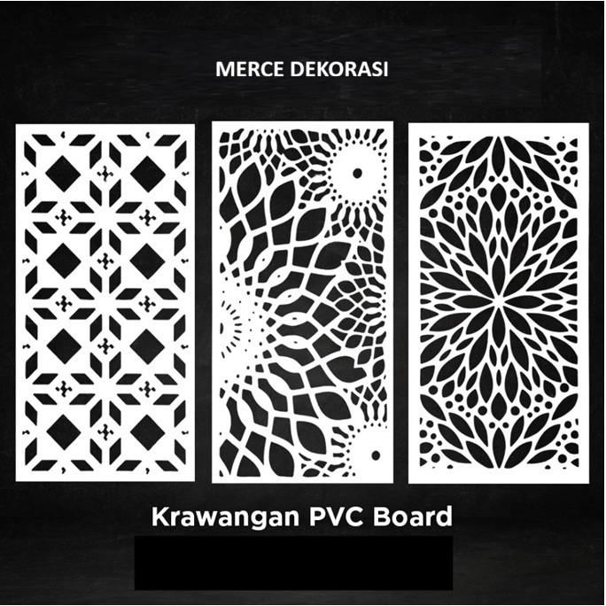 MERCE DEKORASI KRAWANGAN PVC BOARD / ORNAMEN PVC FOAM BOARD TEBAL 5MM / ORNAMEN DINDING / DEKORASI H