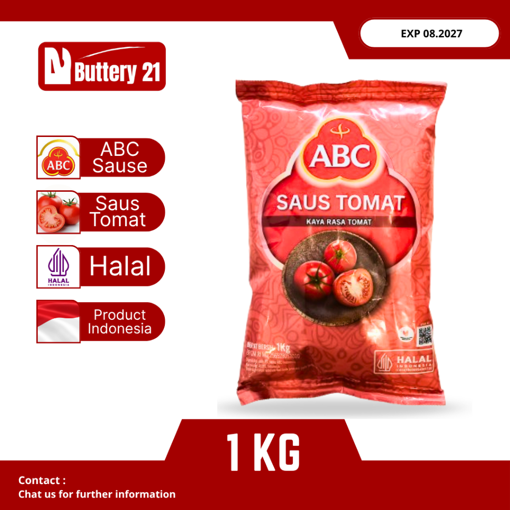 ABC SAUS TOMAT 1 KG/ABC POUCH/ABC REFILL/SAUS TOMAT/SAUCE TOMAT/SAMBAL TOMAT