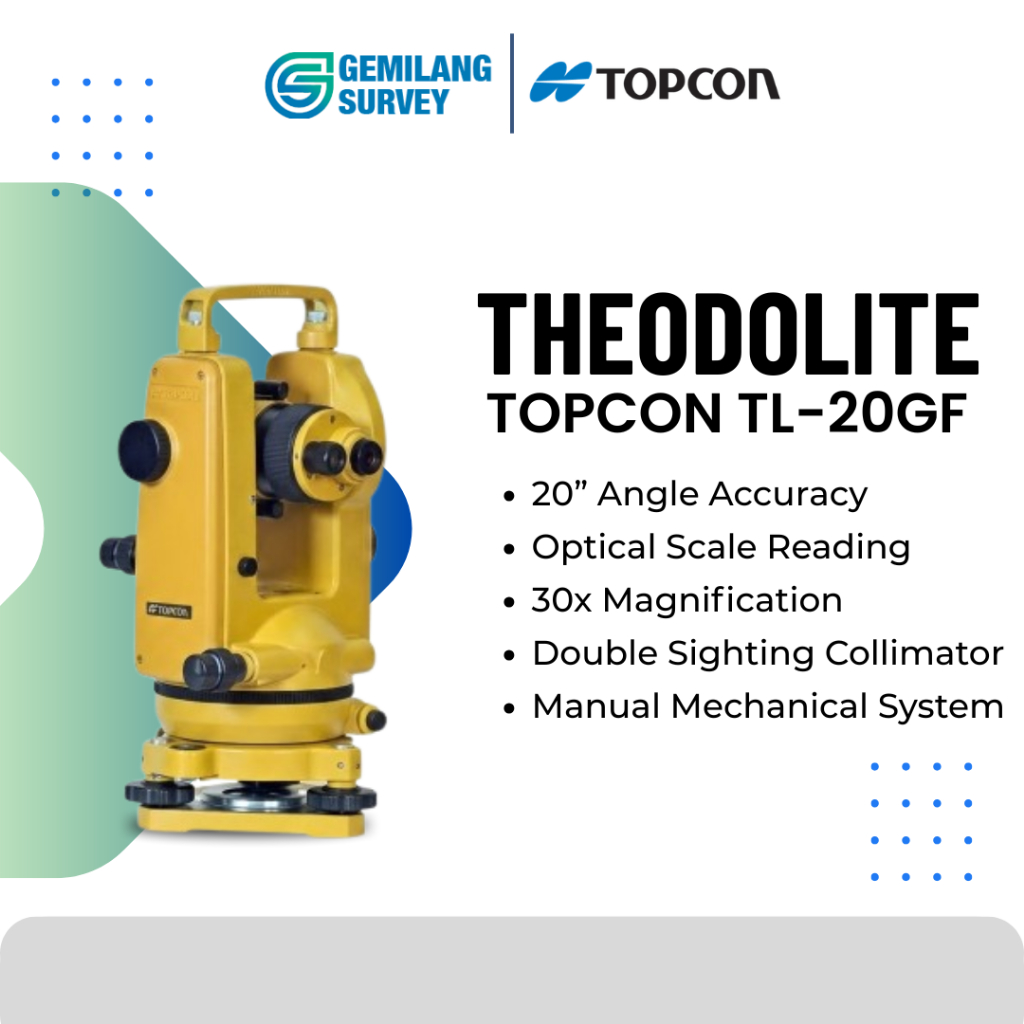 Theodolite Manual Topcon TL-20GF Bekas Murah