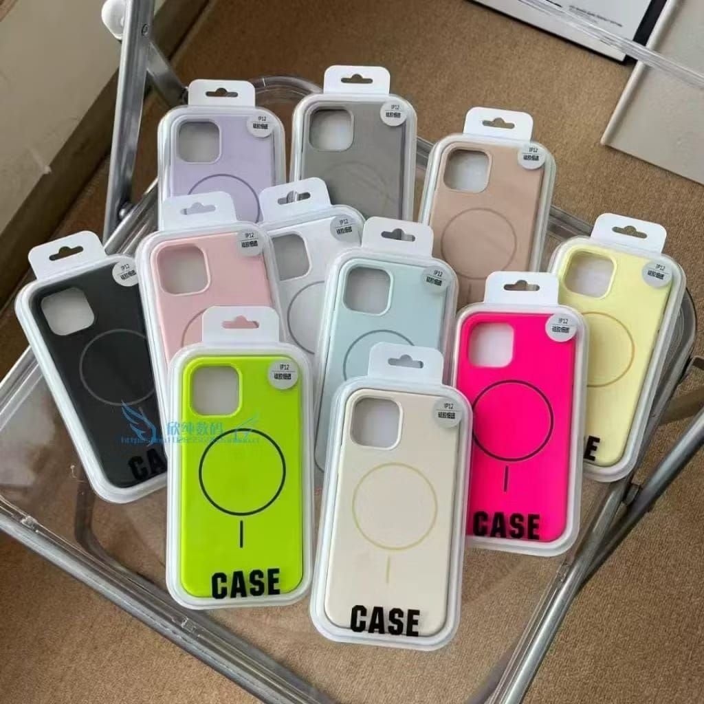 CASE SILICONE ORI MAGSAFE JELLY BLUDRU IPHONE 11/12