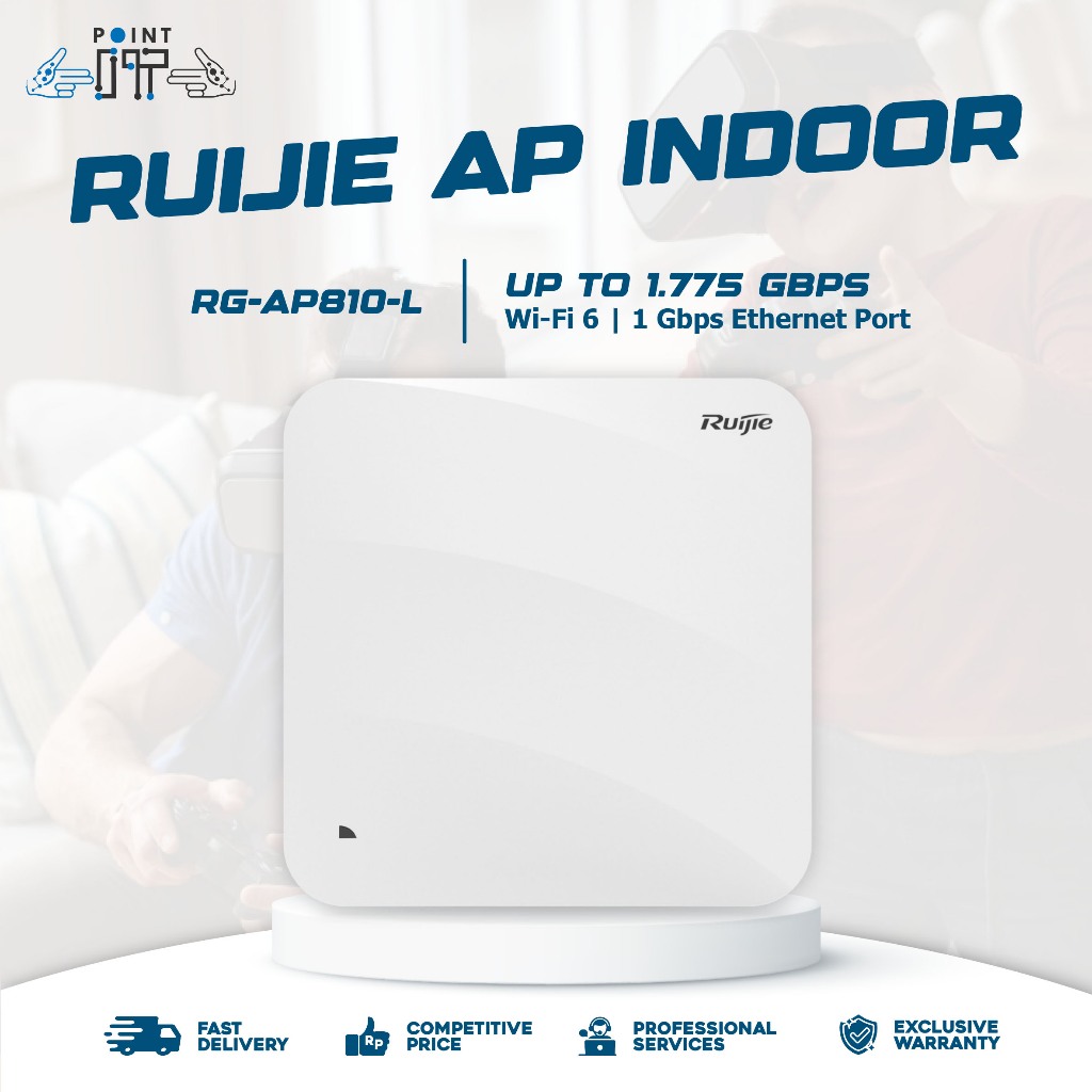 Ruijie RG-AP810-L, Wi-Fi 6 Dual-Radio 1.775 Gbps Indoor Access Point