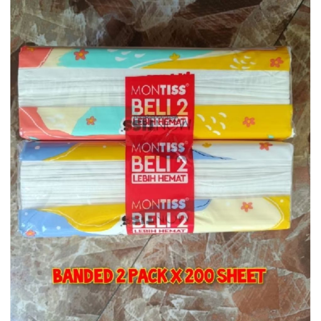 tissue montis 200 sheet banded