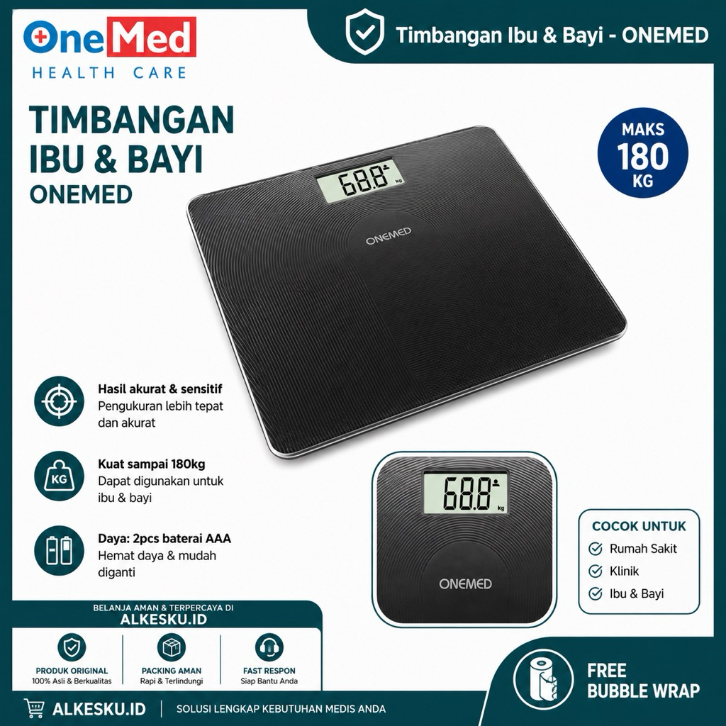 ALKESKU | ONEMED - Timbangan Badan Digital Ibu & Bayi EB9345