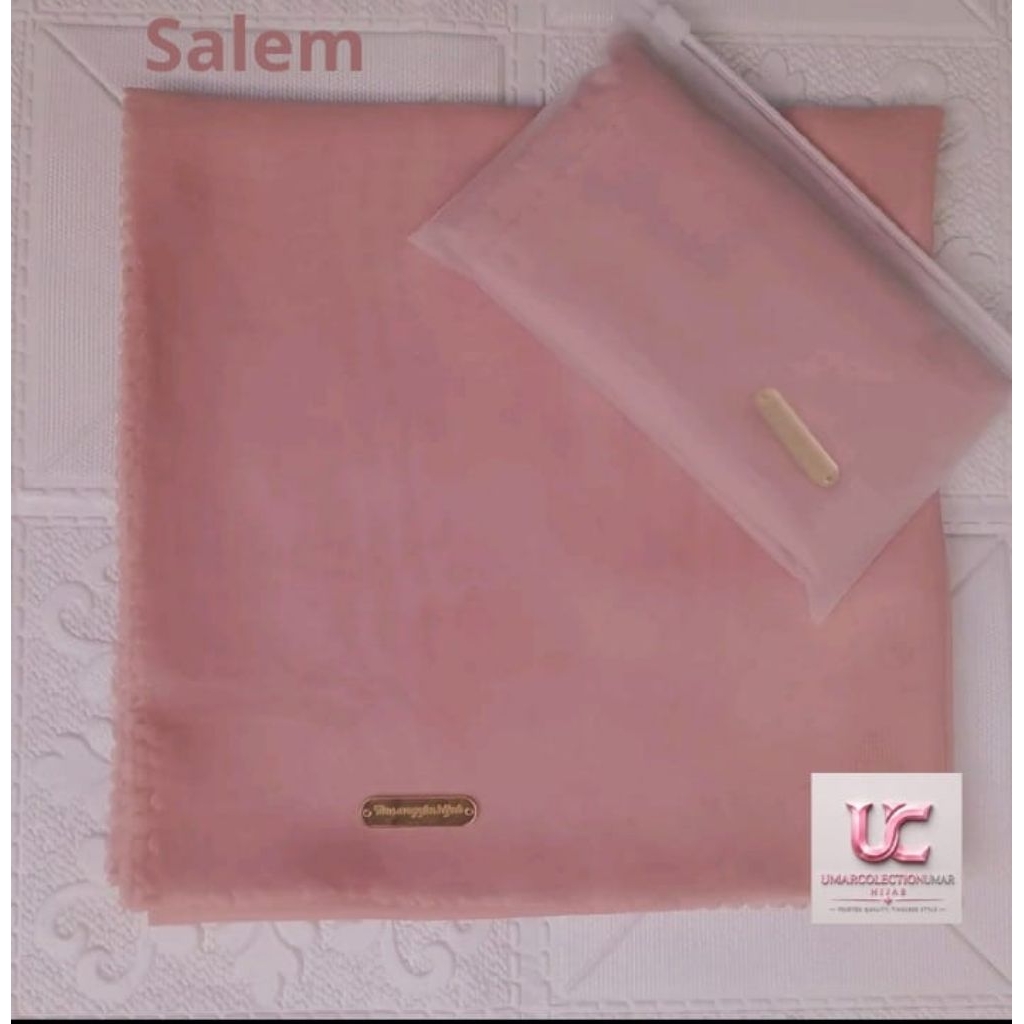 hijab kerudung segiempat polos bellasquare premium warna salem