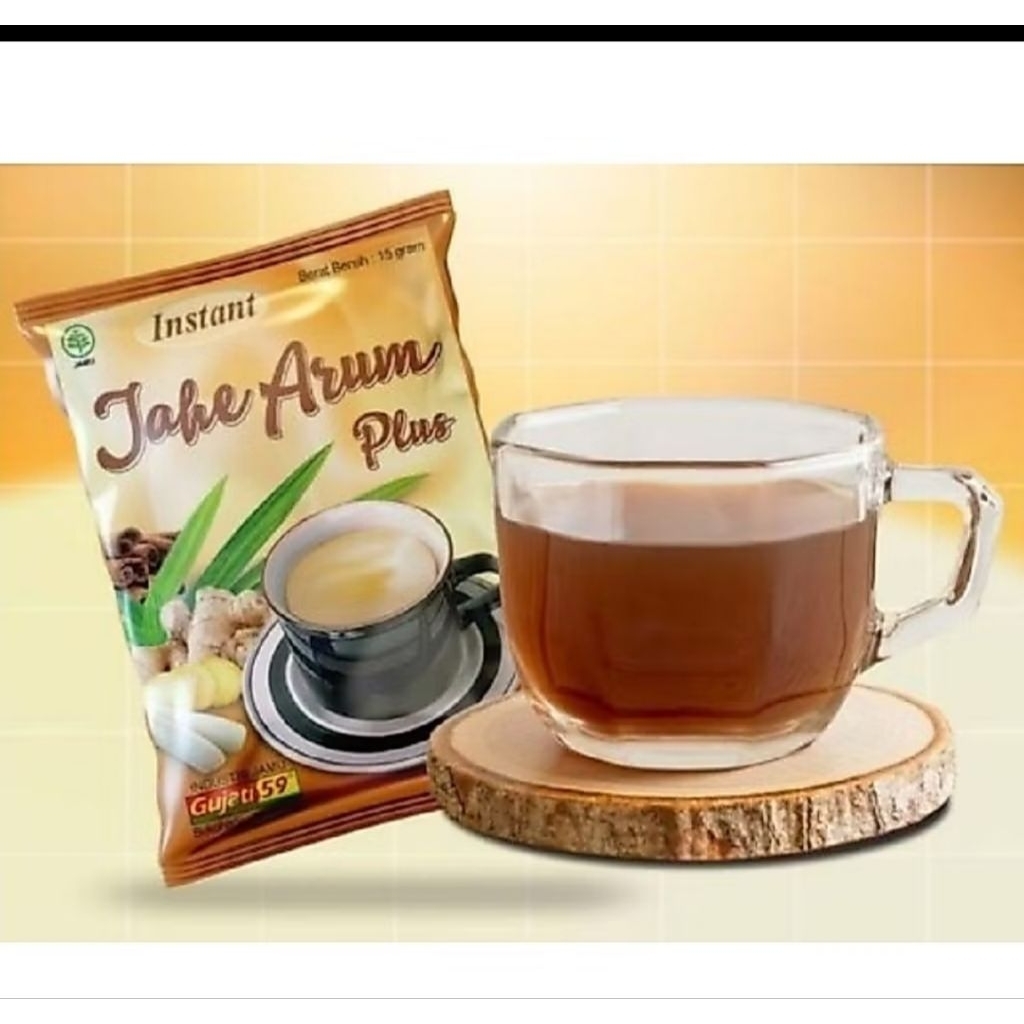 Jahe Instan Gujati Jahe Arum - 20 Sachet, Rasa Nikmat, Menghangatkan Tubuh, Meredakan Mual