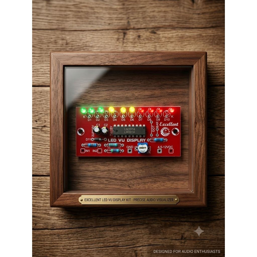 Kit LED VU Display Audio Level Indicator Excellent LM3914 - Pengukur Signal Audio Musik