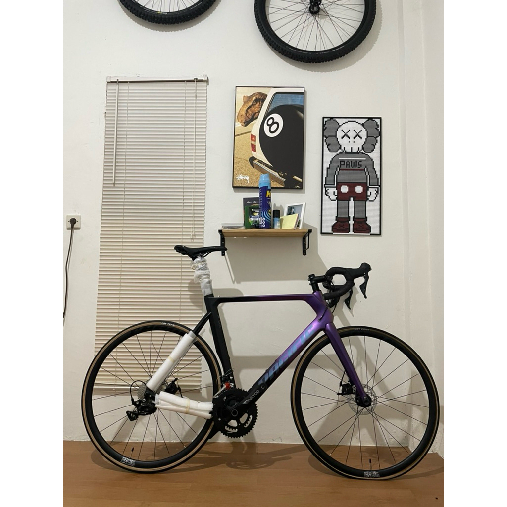 ROADBIKE PACIFIC MAGNUS 5.0 size 550 (Ada minus lecet dan seatclamp bukan bawaan pakai custom)