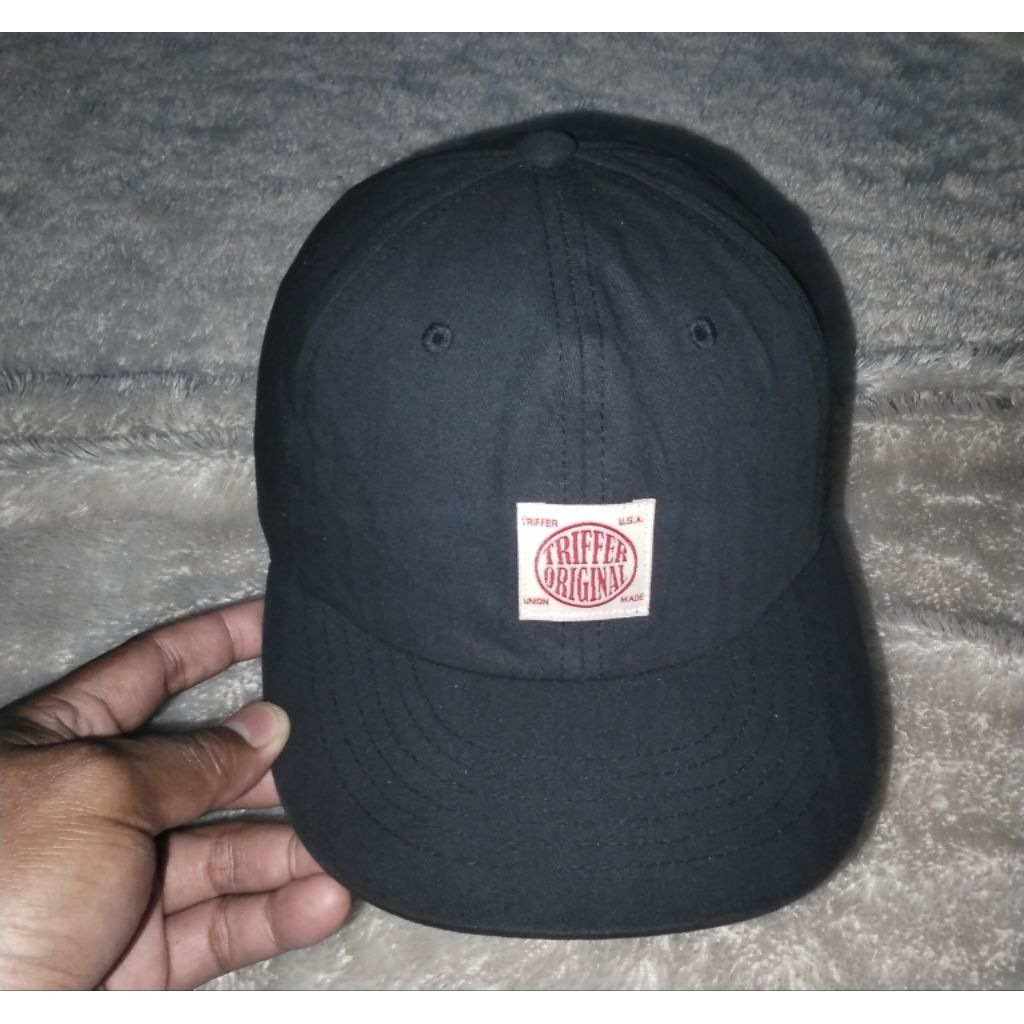 Topi 6 panel TRIFFER Made in usa Setelan Kulit Second