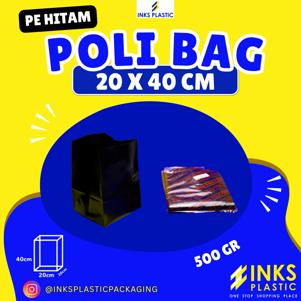 POLYBAG PLASTIK TANAMAN 20x40