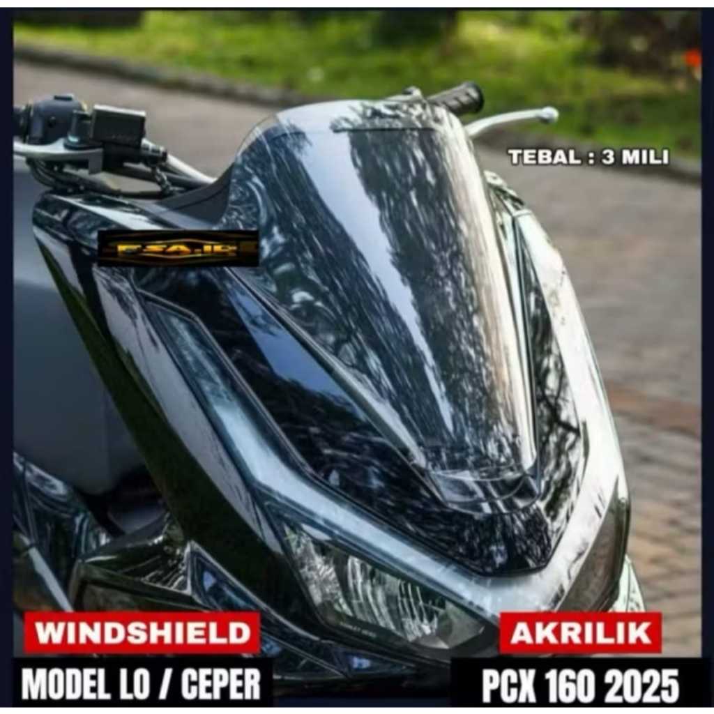 Visor PCX160 2025 - Visor PCX 160 New 2025 - Windshield PCX 160 2025 JF VARIASI
