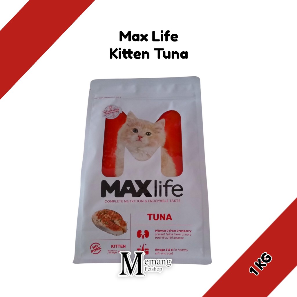 Max Life Cat 1Kg Kitten Tuna - Makanan Anak Kucing MaxLife - Kitten Cat Food
