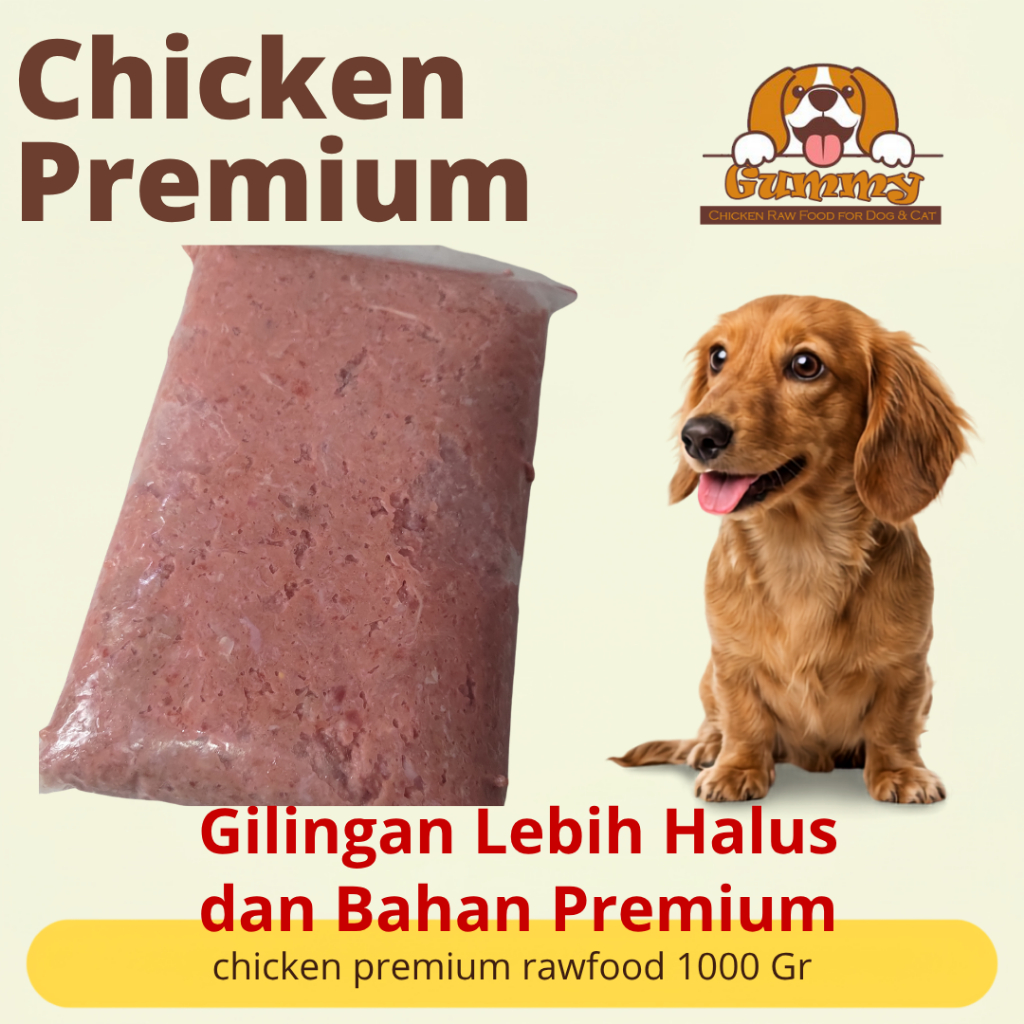 RAWFOOD rawfood ayam giling premium extra halus pakan anjing kucing packing 1 kg