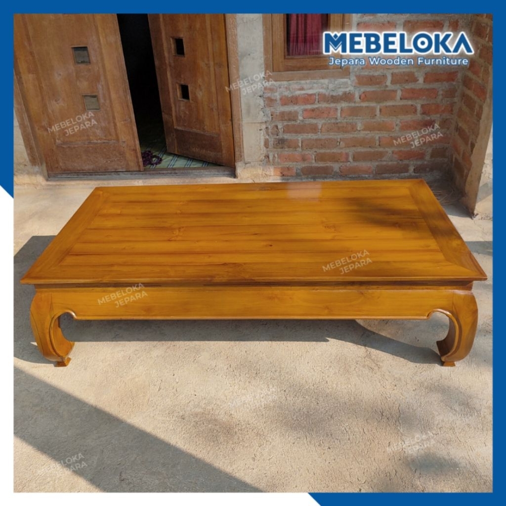 Meja tamu ketapang polos kayu jati. Meja jati kayu jati polos ketapang