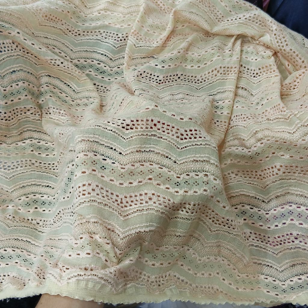 Kain Brokat Premium [0,5meter] - kain brokat stretch motif halus lembut - bahan brokat street lembut